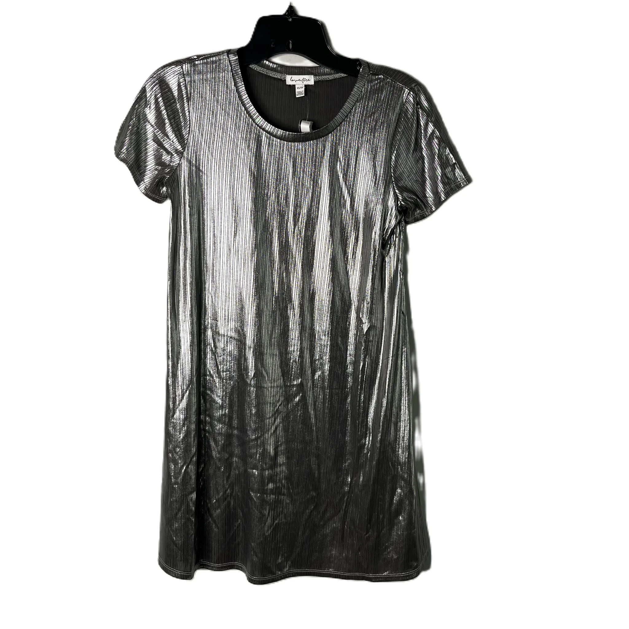 Dress Casual Midi By Love Fire In Silver, Size: Xs